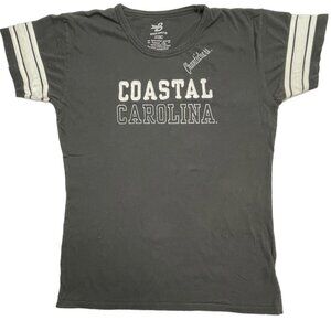 Vintage BANNER SUPPLY Hand-Crafted‎ Coastal Carolina Tee Women's XL Grey White